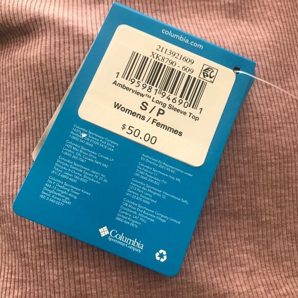 Columbia Women’s Amberview Long Sleeve Top in Fig Heather size L NWT - Picture 6 of 7